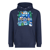 Navy snowman gnome truck Heavyweight Hoodie - Zillion Design Studio