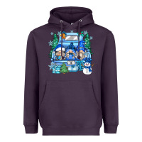 Plum snowman gnome truck Heavyweight Hoodie - Zillion Design Studio