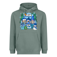 Sage snowman gnome truck Heavyweight Hoodie - Zillion Design Studio
