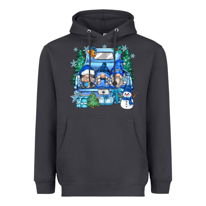 Snowman Gnome Truck Heavyweight Hoodie by Zillion Design Studio | Teevron