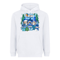 White snowman gnome truck Heavyweight Hoodie - Zillion Design Studio