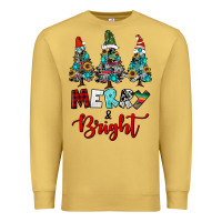 Antique Gold western trees merry and bright christmas Premium Sweatshirt - RanaPortraitStore