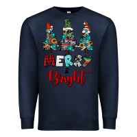 Navy western trees merry and bright christmas Premium Sweatshirt - RanaPortraitStore