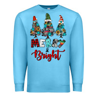 Ocean Blue western trees merry and bright christmas Premium Sweatshirt - RanaPortraitStore