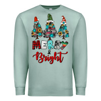 Seafoam western trees merry and bright christmas Premium Sweatshirt - RanaPortraitStore
