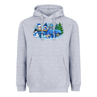 Heather Grey snow gnome truck Heavyweight Hoodie - Zillion Design Studio