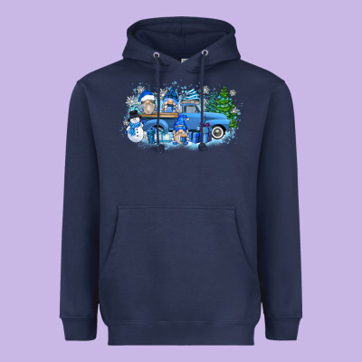 Snow Gnome Truck Heavyweight Hoodie Designed By Zillion Design Studio
