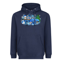 Navy snow gnome truck Heavyweight Hoodie - Zillion Design Studio