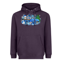 Plum snow gnome truck Heavyweight Hoodie - Zillion Design Studio