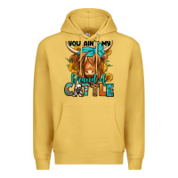 Antique Gold you ain't my brand of cattle longhaired cow Premium Hoodie - Jasminsmagicworld