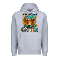 Heather Grey you ain't my brand of cattle longhaired cow Premium Hoodie - Jasminsmagicworld