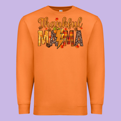 Thankful Mama Premium Sweatshirt Designed By Texasbilliewilder