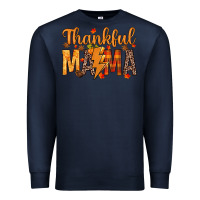 Navy thankful mama Premium Sweatshirt - texasbilliewilder