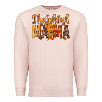 Pale Pink thankful mama Premium Sweatshirt - texasbilliewilder