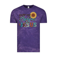 Cloud Purple give me coffee and jesus Vintage Tee - Artiststas