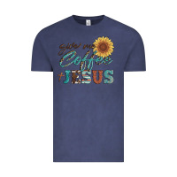 Vintage Denim give me coffee and jesus Vintage Tee - Artiststas