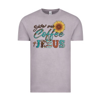 Vintage Zinc give me coffee and jesus Vintage Tee - Artiststas