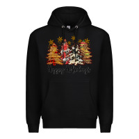 Black happy holidays Premium Hoodie - JahusDesignShop