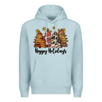 Blue Mist happy holidays Premium Hoodie - JahusDesignShop