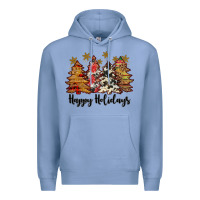 Colony Blue happy holidays Premium Hoodie - JahusDesignShop