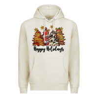 Oatmeal Heather happy holidays Premium Hoodie - JahusDesignShop