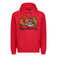 Red happy holidays Premium Hoodie - JahusDesignShop