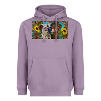 Heifers With Sunflowers And Leopard Heavyweight Hoodie | Teevron