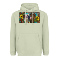 Matcha Heifers With Sunflowers And Leopard Heavyweight Hoodie - RanaPortraitStore