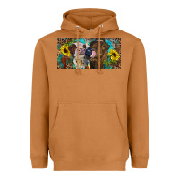 Meerkat Heifers With Sunflowers And Leopard Heavyweight Hoodie - RanaPortraitStore