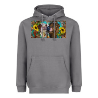 Storm Heifers With Sunflowers And Leopard Heavyweight Hoodie - RanaPortraitStore