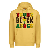 Young Black And Free Premium Hoodie | Teevron