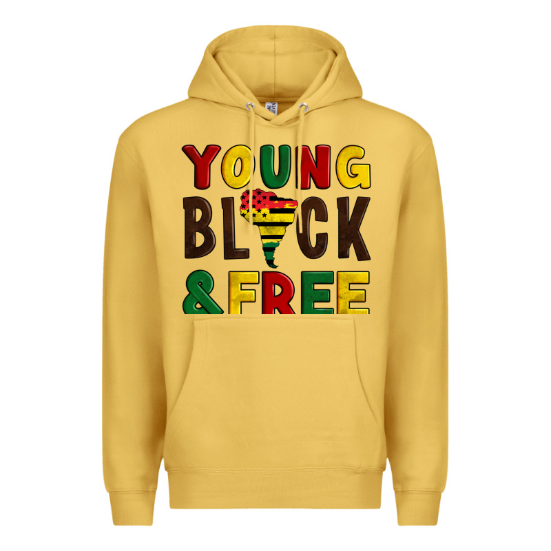 Young Black And Free Premium Hoodie by Artiststas | Teevron