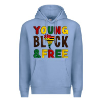 Colony Blue young black and free Premium Hoodie - Artiststas