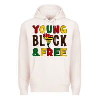 Pale Pink young black and free Premium Hoodie - Artiststas