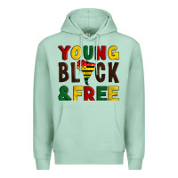 Seafoam young black and free Premium Hoodie - Artiststas