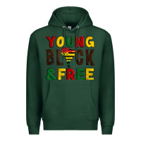 Sports Green young black and free Premium Hoodie - Artiststas