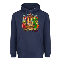 Navy joy to the world Heavyweight Hoodie - Zillion Design Studio