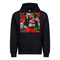 Black ladybug gnomes seamless pattern Urban Hoodie - BundleAndBundleShop