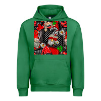 Emerald ladybug gnomes seamless pattern Urban Hoodie - BundleAndBundleShop