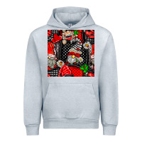 Heather Grey ladybug gnomes seamless pattern Urban Hoodie - BundleAndBundleShop