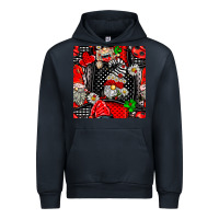 Navy ladybug gnomes seamless pattern Urban Hoodie - BundleAndBundleShop