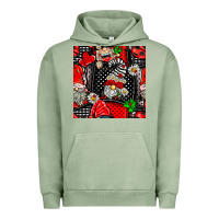 Pigment Oil Green ladybug gnomes seamless pattern Urban Hoodie - BundleAndBundleShop