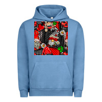 Pigment Pebble Blue ladybug gnomes seamless pattern Urban Hoodie - BundleAndBundleShop