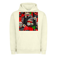 Pigment Pistachio ladybug gnomes seamless pattern Urban Hoodie - BundleAndBundleShop