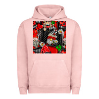 Pigment Salmon ladybug gnomes seamless pattern Urban Hoodie - BundleAndBundleShop