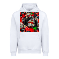 White ladybug gnomes seamless pattern Urban Hoodie - BundleAndBundleShop
