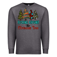 Charcoal Heather rocking around the christmas tree, Rocking, Around The, Christmas Tree Premium Sweatshirt - RanaPortraitStore