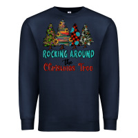 Navy rocking around the christmas tree, Rocking, Around The, Christmas Tree Premium Sweatshirt - RanaPortraitStore