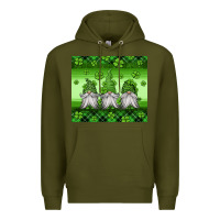 Army Green st patricks gnomes Premium Hoodie - Jasminsmagicworld