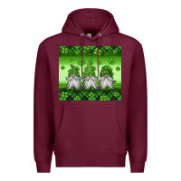 Burgundy st patricks gnomes Premium Hoodie - Jasminsmagicworld